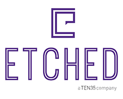 etched logo