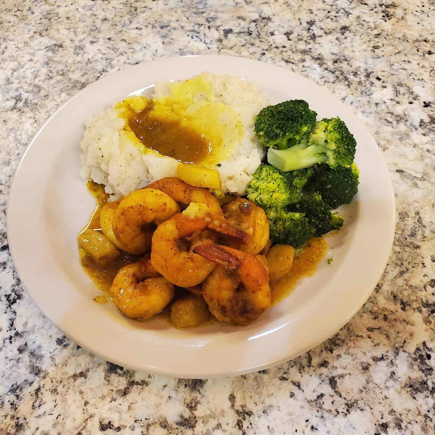 Curry shrimp and vegetables